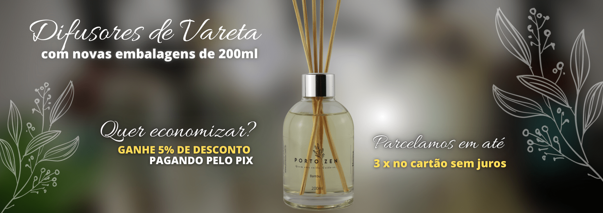 Porto Zen Difusores de Vareta 200ml