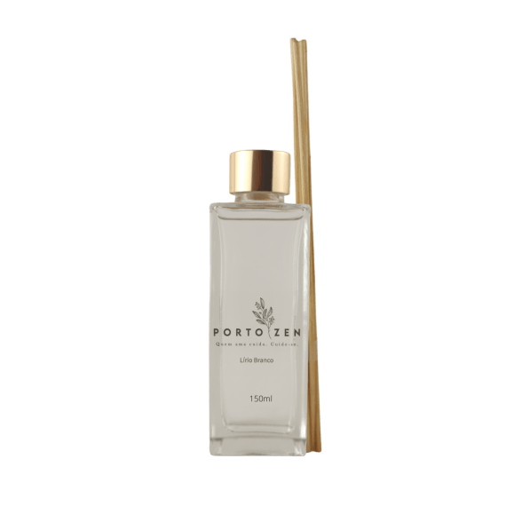 Aromatizante Difusor com 5 Varetas Lírio Branco Porto Zen - 150ml